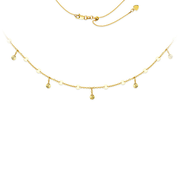 The Best 14k Gold Disc Necklace For Everyday Wear - Ayana Lage 14K Yellow Gold Multi Disk Chocker Necklace